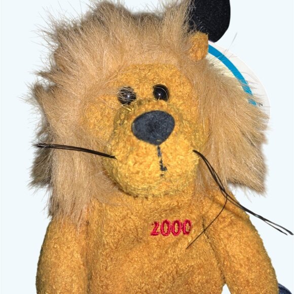 Avon Full O'Beans August Birthstone Purrdy the Lion -Plush Character 2000 - Picture 4 of 11